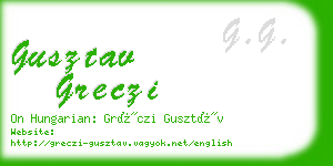 gusztav greczi business card